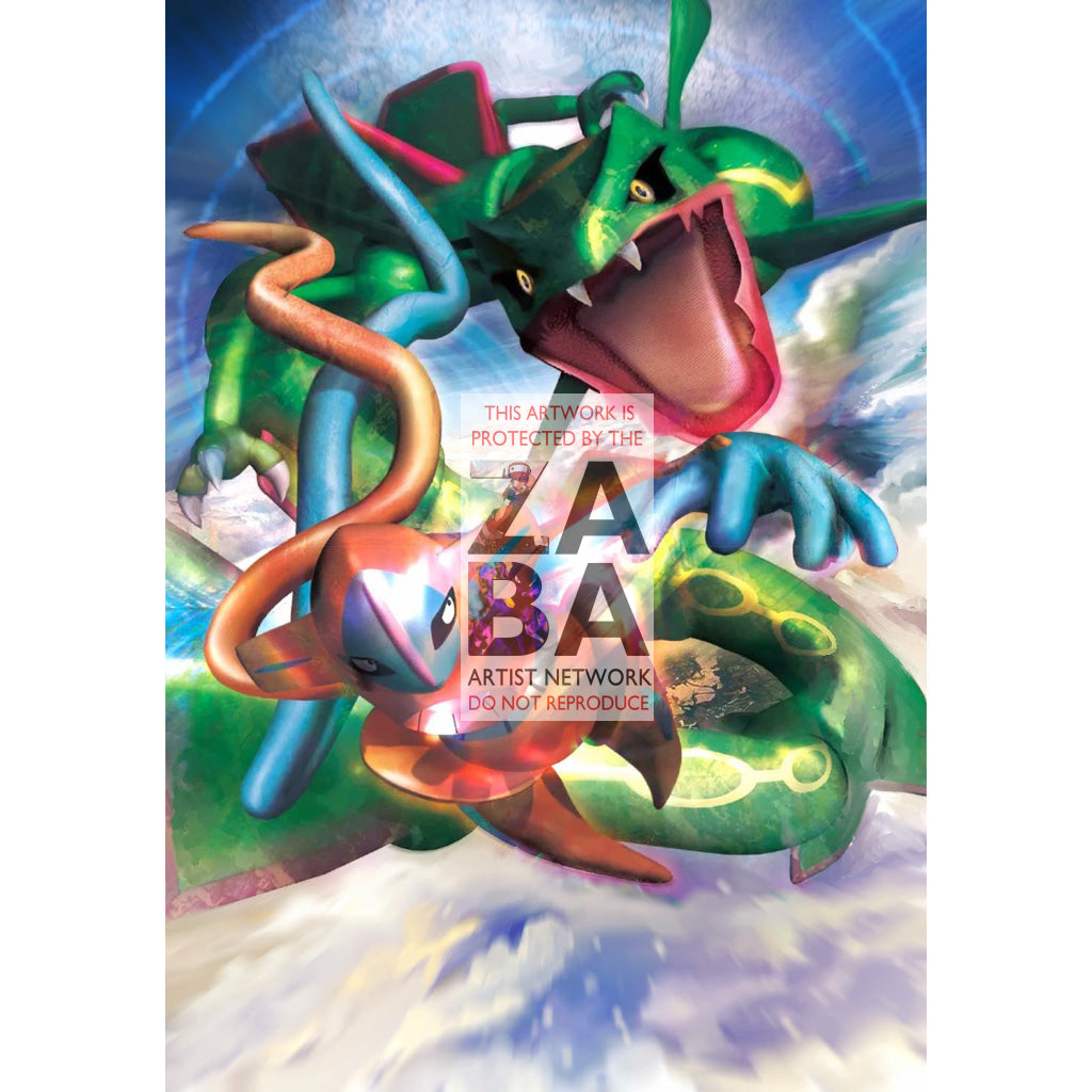 Rayquaza & Deoxys LEGEND Combined 89/90 & 90/90 Undaunted Extended Art Custom Pokemon Card - ZabaTV