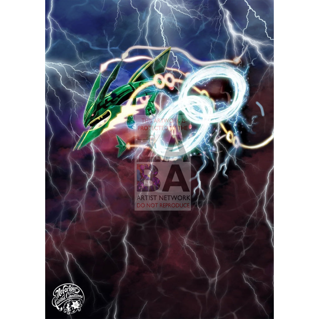 Rayquaza Spirit Link 87/108 Roaring Skies Extended Art Custom Pokemon Card
