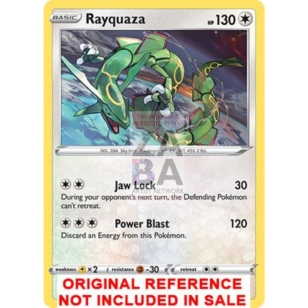Rayquaza SWSH029 Sword & Shield Promo Extended Art Custom Pokemon Card - ZabaTV