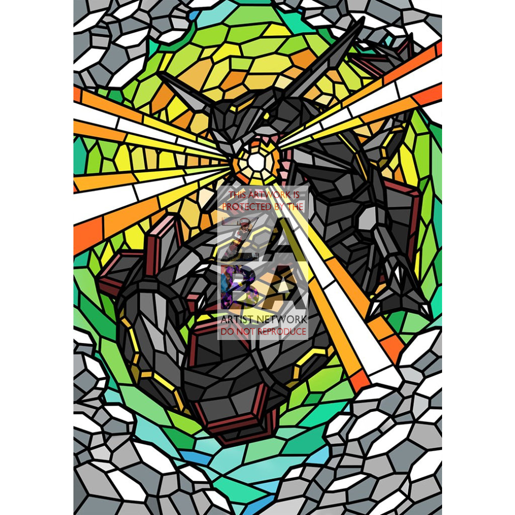 Rayquaza V (Stained-Glass) Custom Pokemon Card - ZabaTV