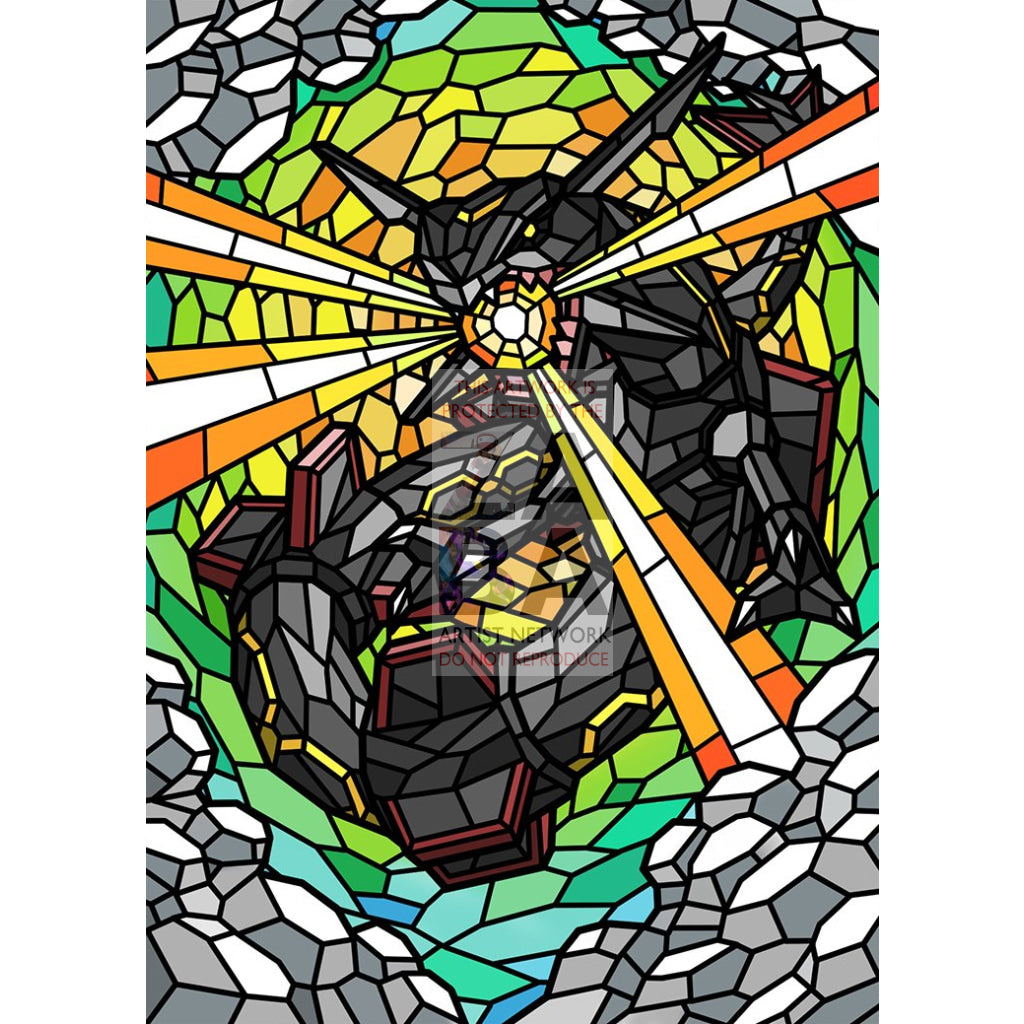 Rayquaza V (Stained-Glass) Custom Pokemon Card - ZabaTV