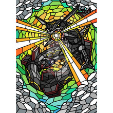 Rayquaza V (Stained-Glass) Custom Pokemon Card Shining / Textless Silver Foil
