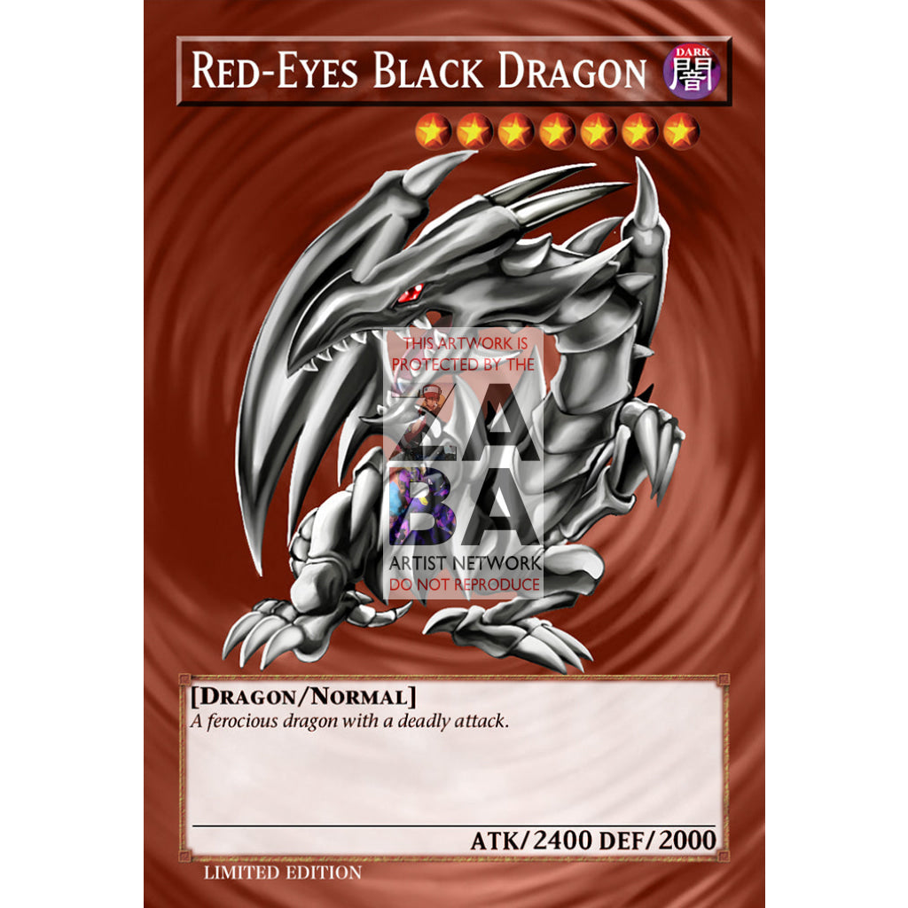 Red-Eyes Black Dragon as Blue-Eyes White Dragon Custom YuGiOh Card - ZabaTV