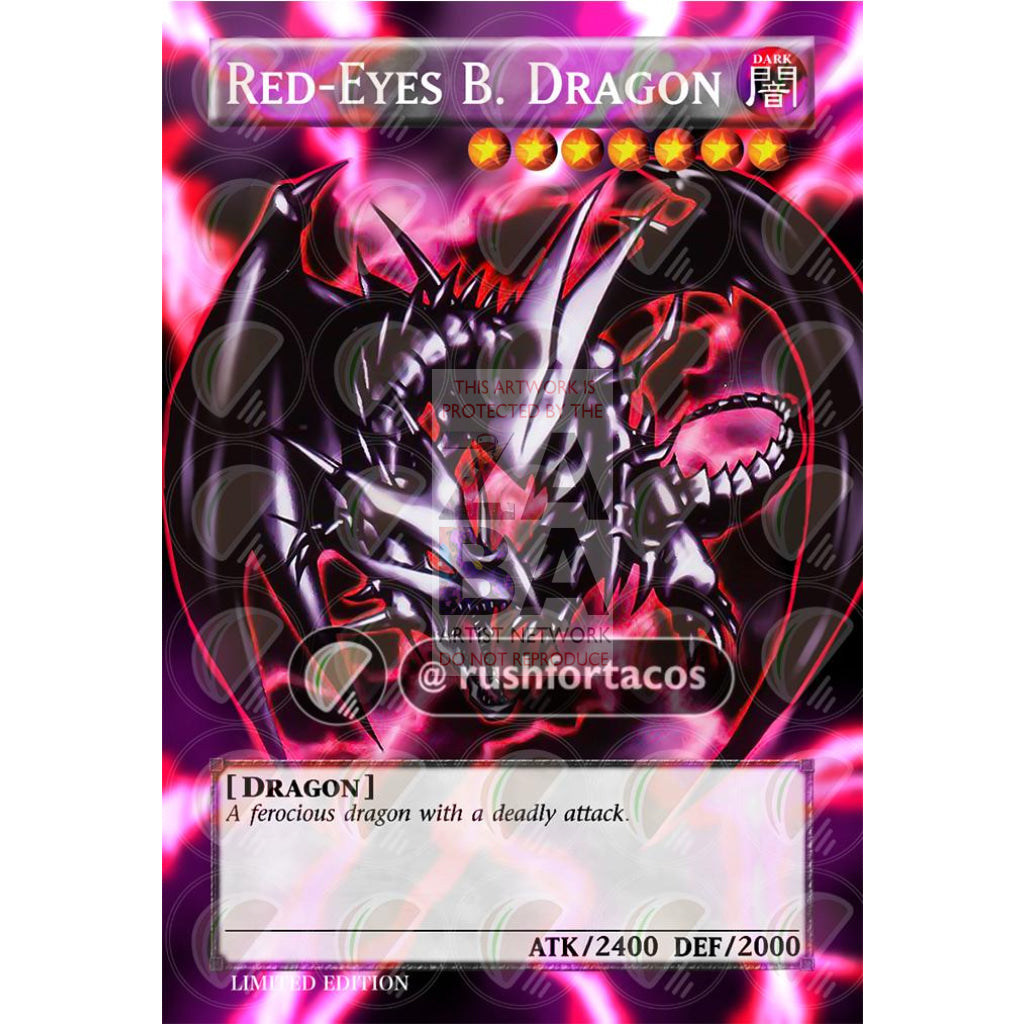 Red Eyes Black Dragon v3 Full Art ORICA - Custom Yu-Gi-Oh! Card - ZabaTV
