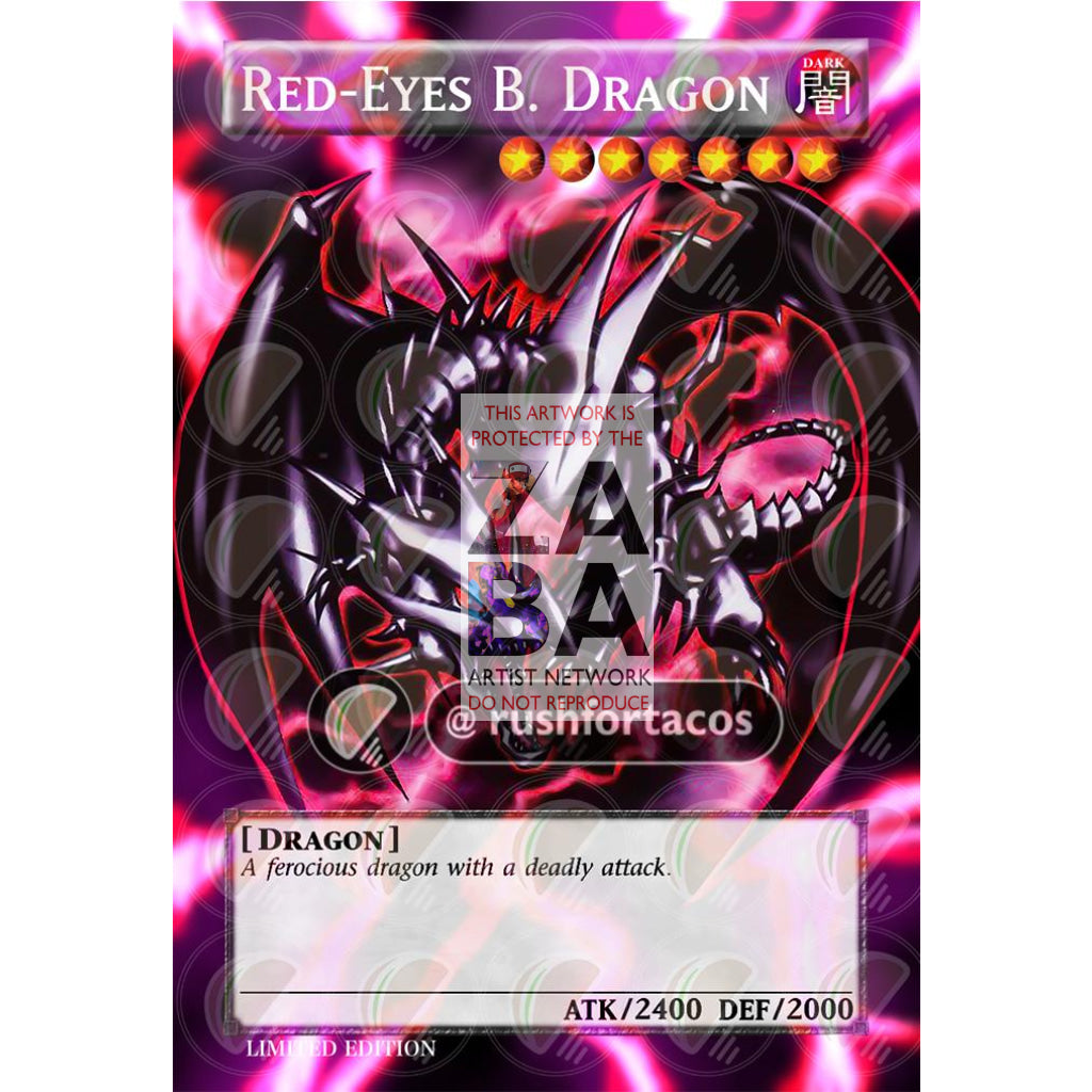 Red Eyes Black Dragon v3 Full Art ORICA - Custom Yu-Gi-Oh! Card - ZabaTV