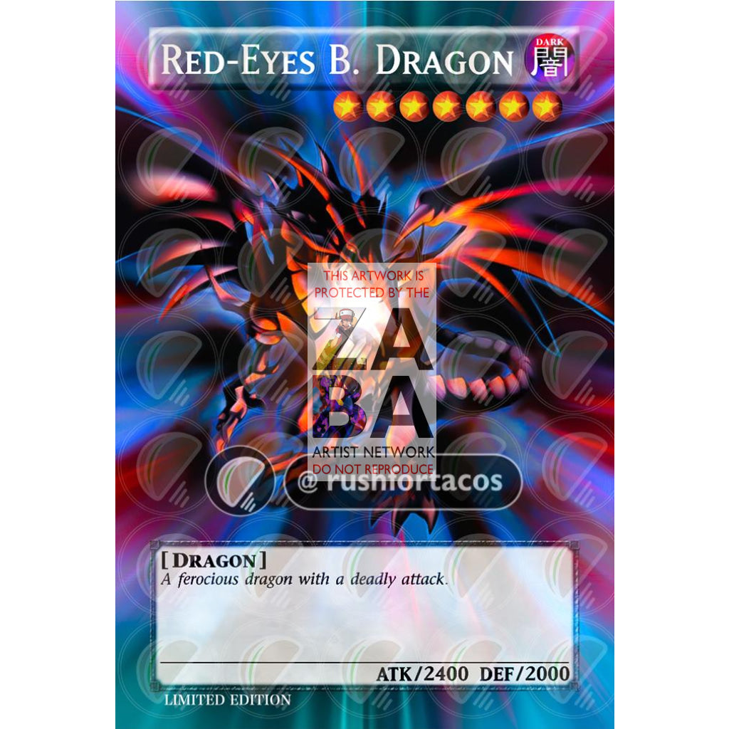 Red Eyes Black Dragon v4 Full Art ORICA - Custom Yu-Gi-Oh! Card - ZabaTV