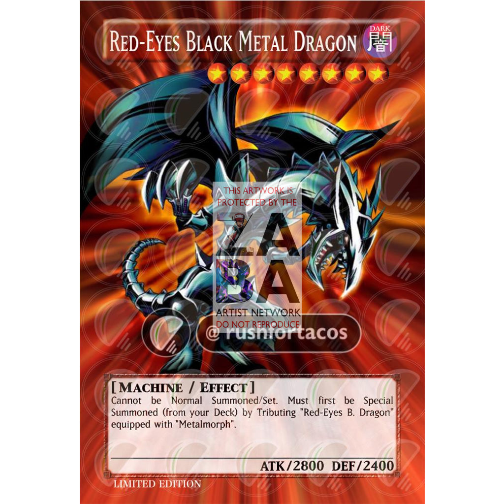 Red-Eyes Black Metal Dragon Full Art ORICA - Custom Yu-Gi-Oh! Card - ZabaTV