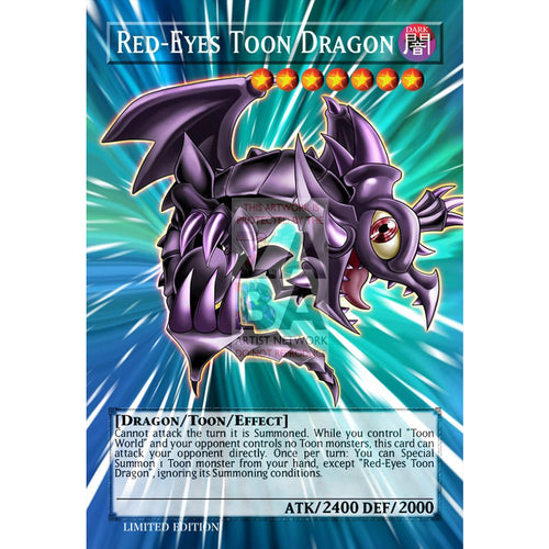 Red-Eyes Toon Dragon Full Art Orica - Custom Yu-Gi-Oh! Card
