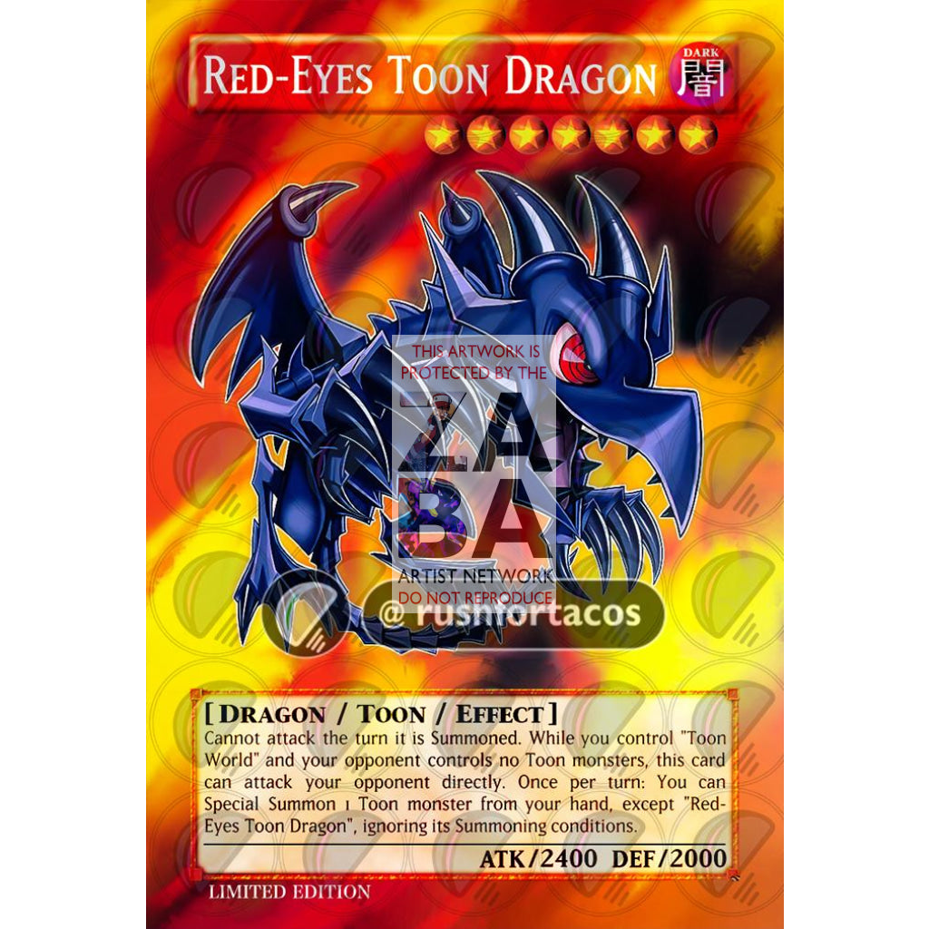 Red-Eyes Toon Dragon Full Art ORICA - Custom Yu-Gi-Oh! Card - ZabaTV