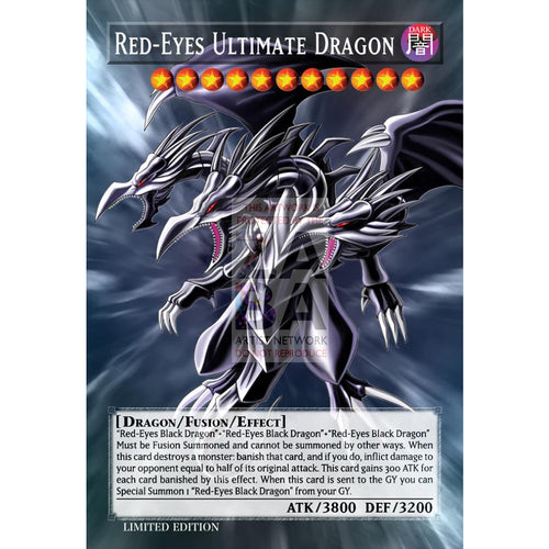 Red-Eyes Ultimate Dragon Full Art Orica - Custom Yu-Gi-Oh! Card