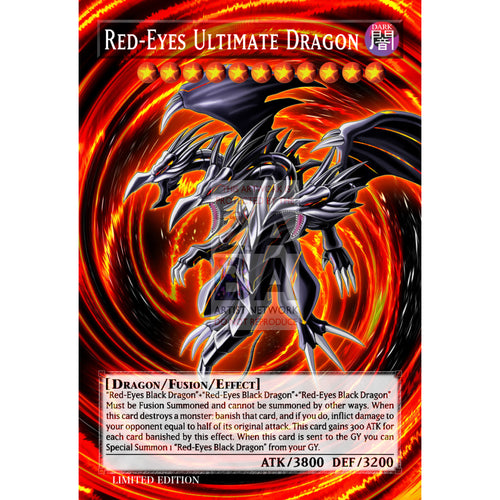 Red-Eyes Ultimate Dragon V. 2 Full Art Orica - Custom Yu-Gi-Oh! Card