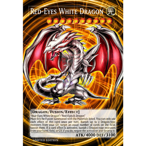 Red-Eyes White Dragon V. 2 Full Art Orica - Custom Yu-Gi-Oh! Card