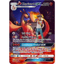 Reds Charizard Gx Custom Pokemon Card Silver Holographic