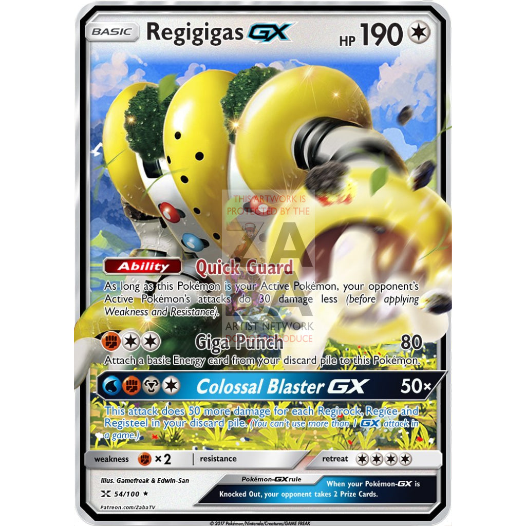 Regigigas GX Custom Pokemon Card - ZabaTV