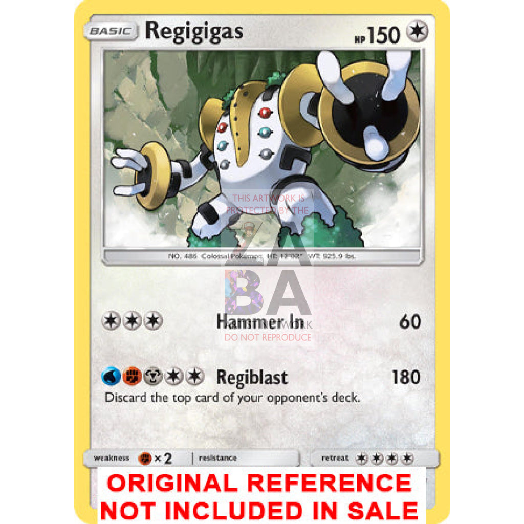 Regigigas Sm243 Promo Extended Art Custom Pokemon Card