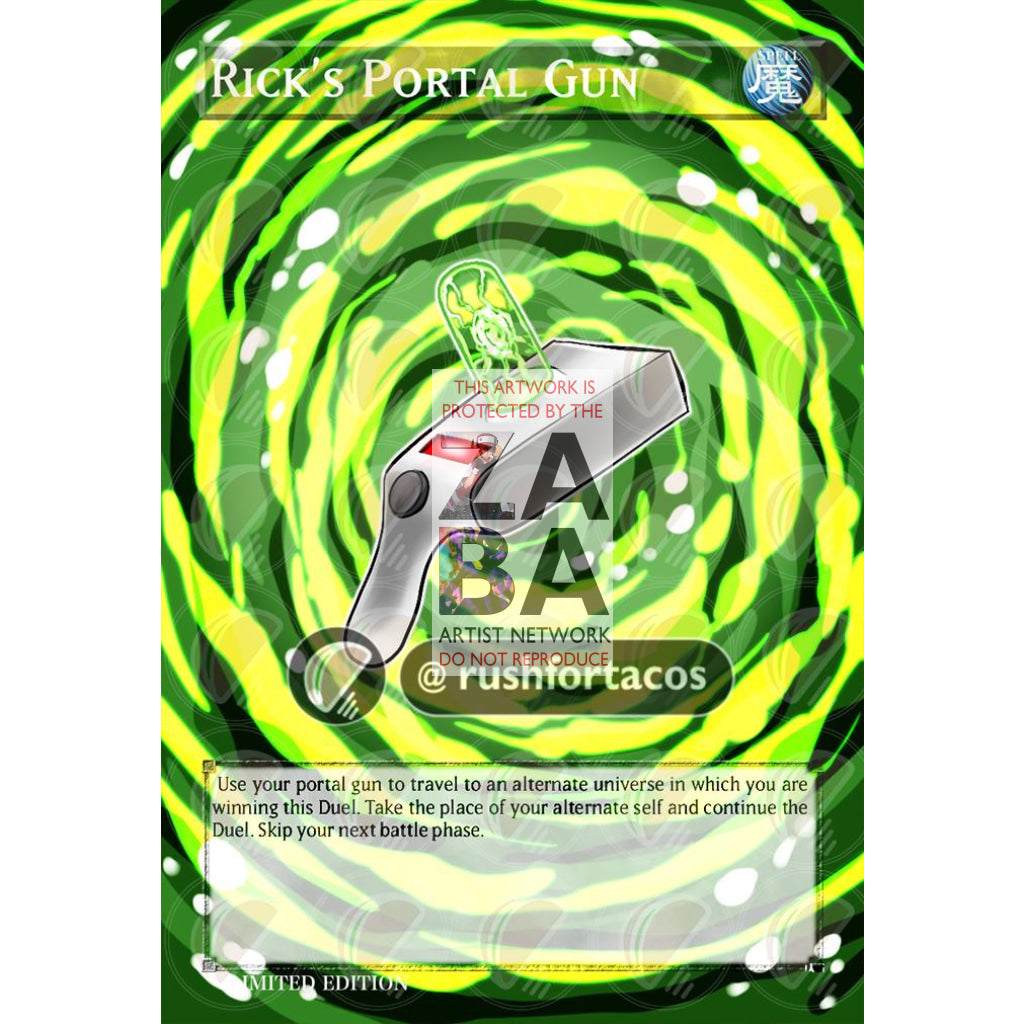 Rick's Portal Gun Full Art ORICA- Custom Yu-Gi-Oh! Card - ZabaTV