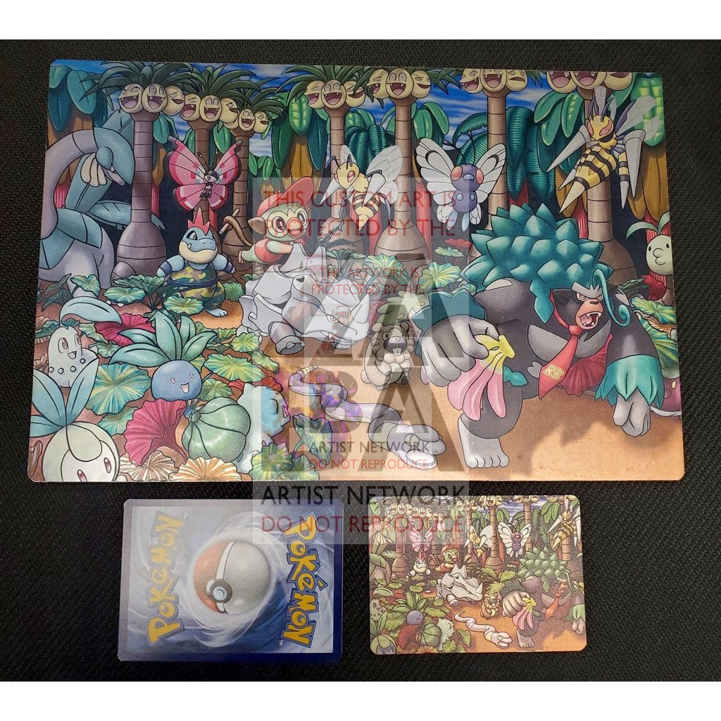 Rillaboom Country 10.5X7 Holographic Poster + Custom Card Gift Set Pokemon