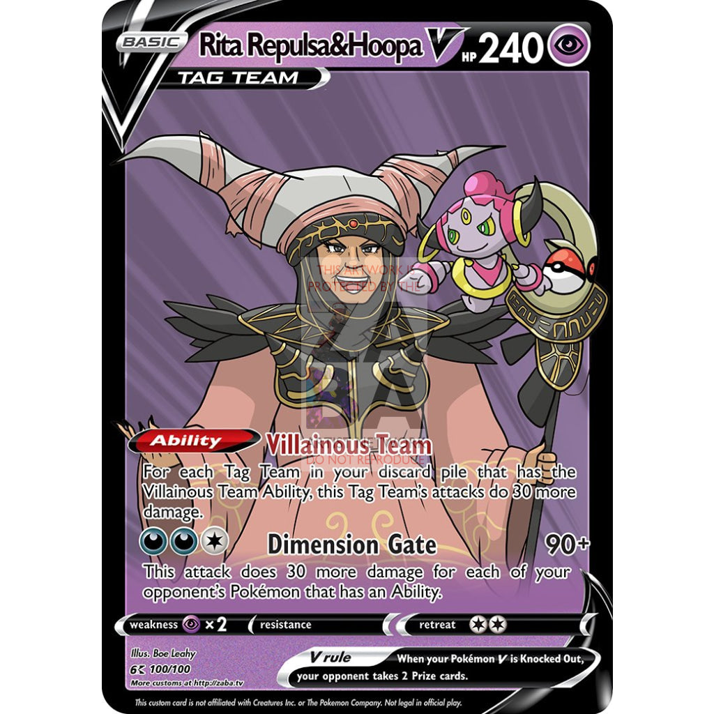 Rita Repulsa & Hoopa V Custom Pokemon Card - ZabaTV