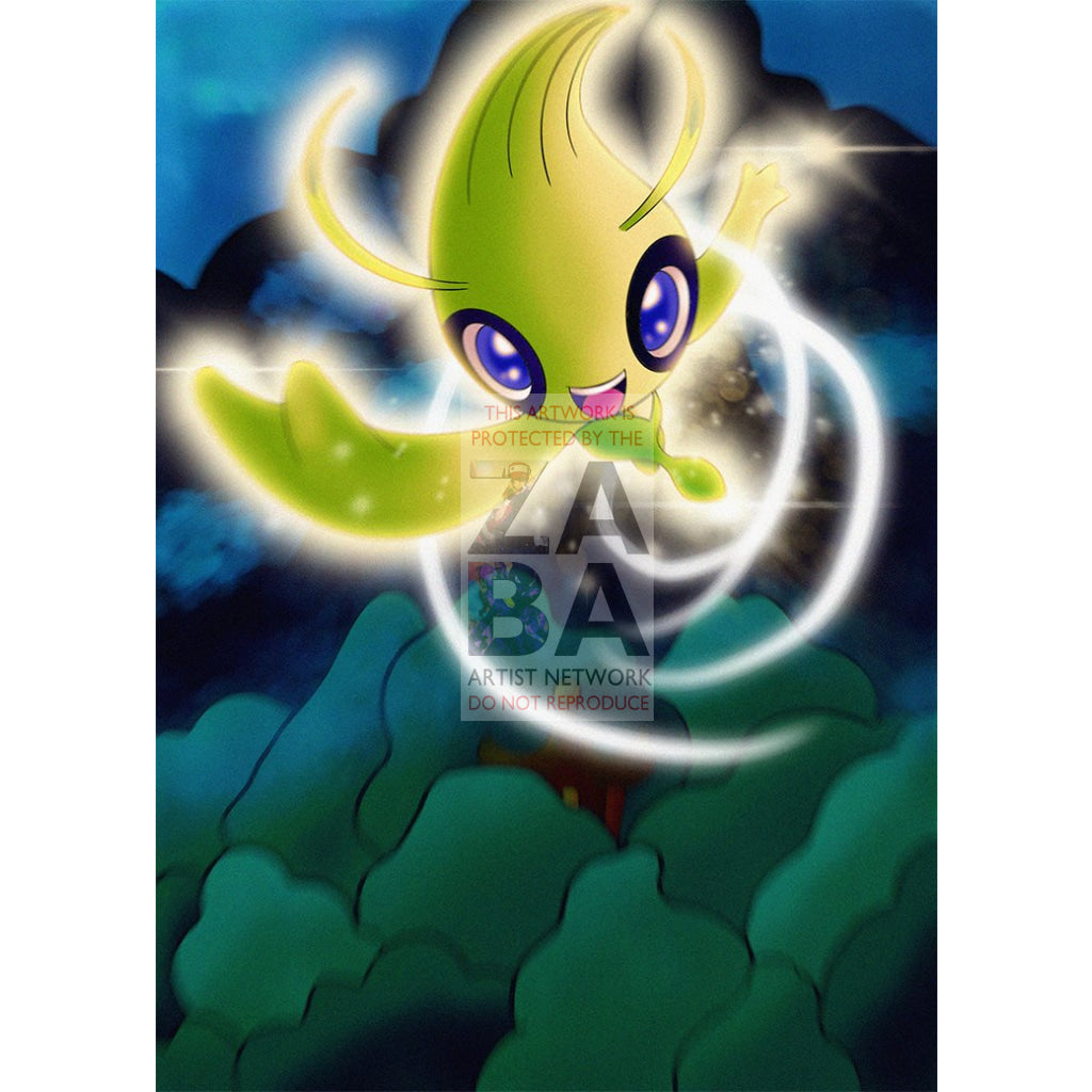 _____S Celebi 012/play Promo Card Extended Art Custom Pokemon Silver Foil