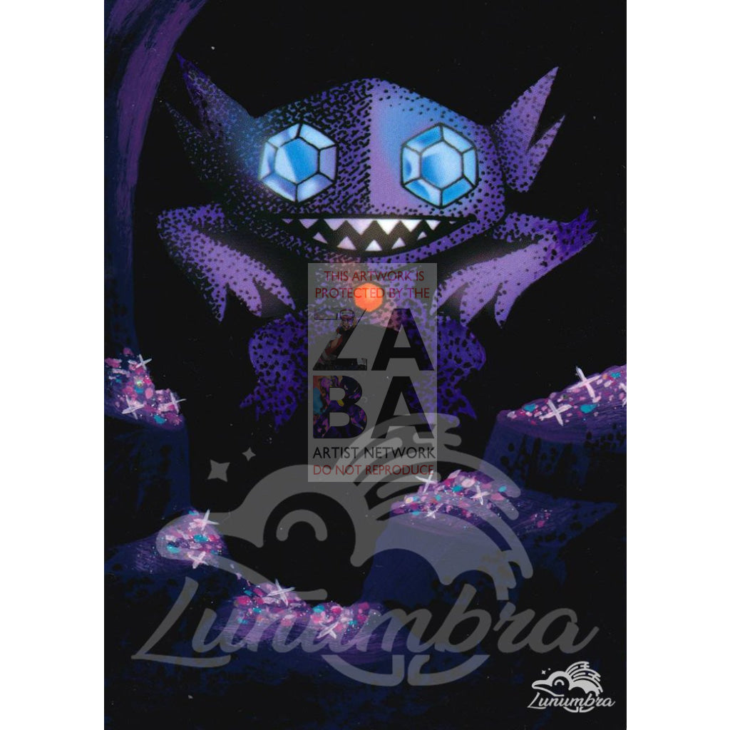 Sableye 23/107 Ex Deoxys Extended Art Custom Pokemon Card Textless Silver Holographic