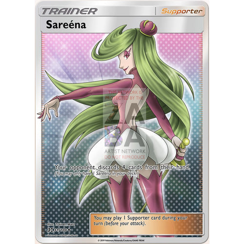 Sareena (Trainer) Custom Pokemon Card Silver Holographic