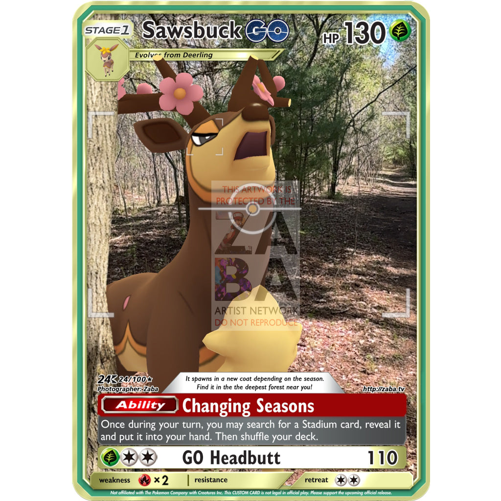 Sawsbuck Go Custom Pokemon Card