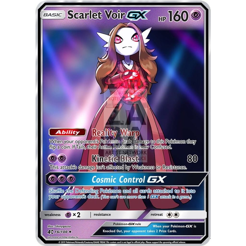 Scarlet Voir GX Extended Art Custom Pokemon Card - ZabaTV