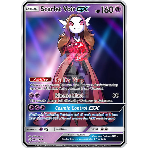 Scarlet Voir Gx Extended Art Custom Pokemon Card