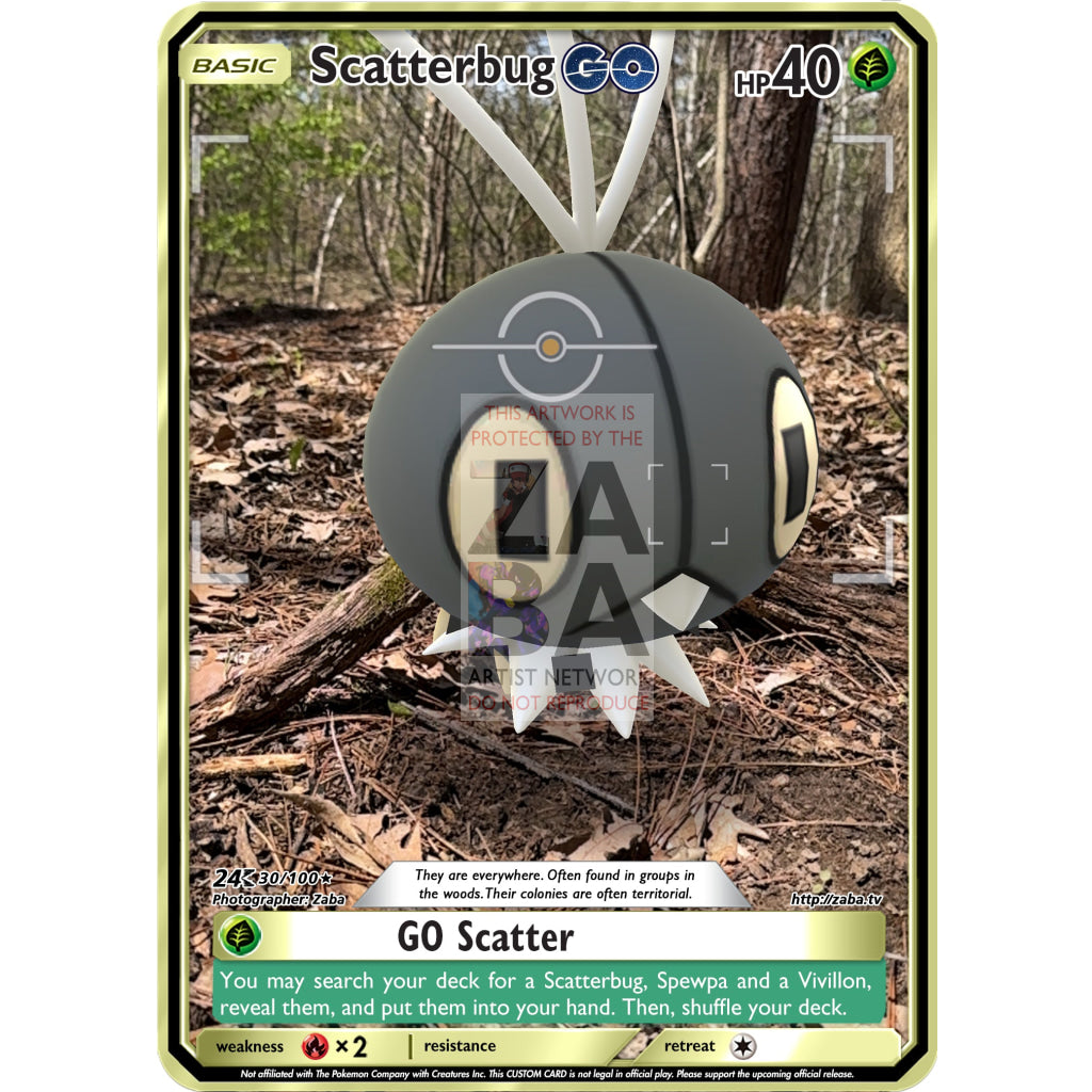 Scatterbug GO Custom Pokemon GO Card - ZabaTV