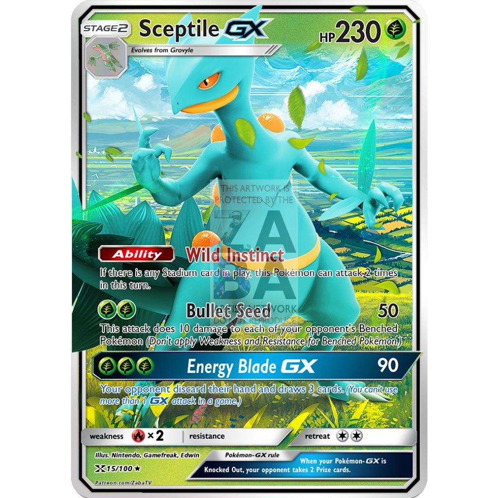 Sceptile Gx Custom Pokemon Card