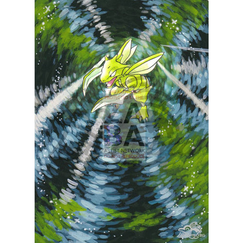Scyther 10/64 Jungle Set Extended Art Custom Pokemon Card Textless Silver Holographic