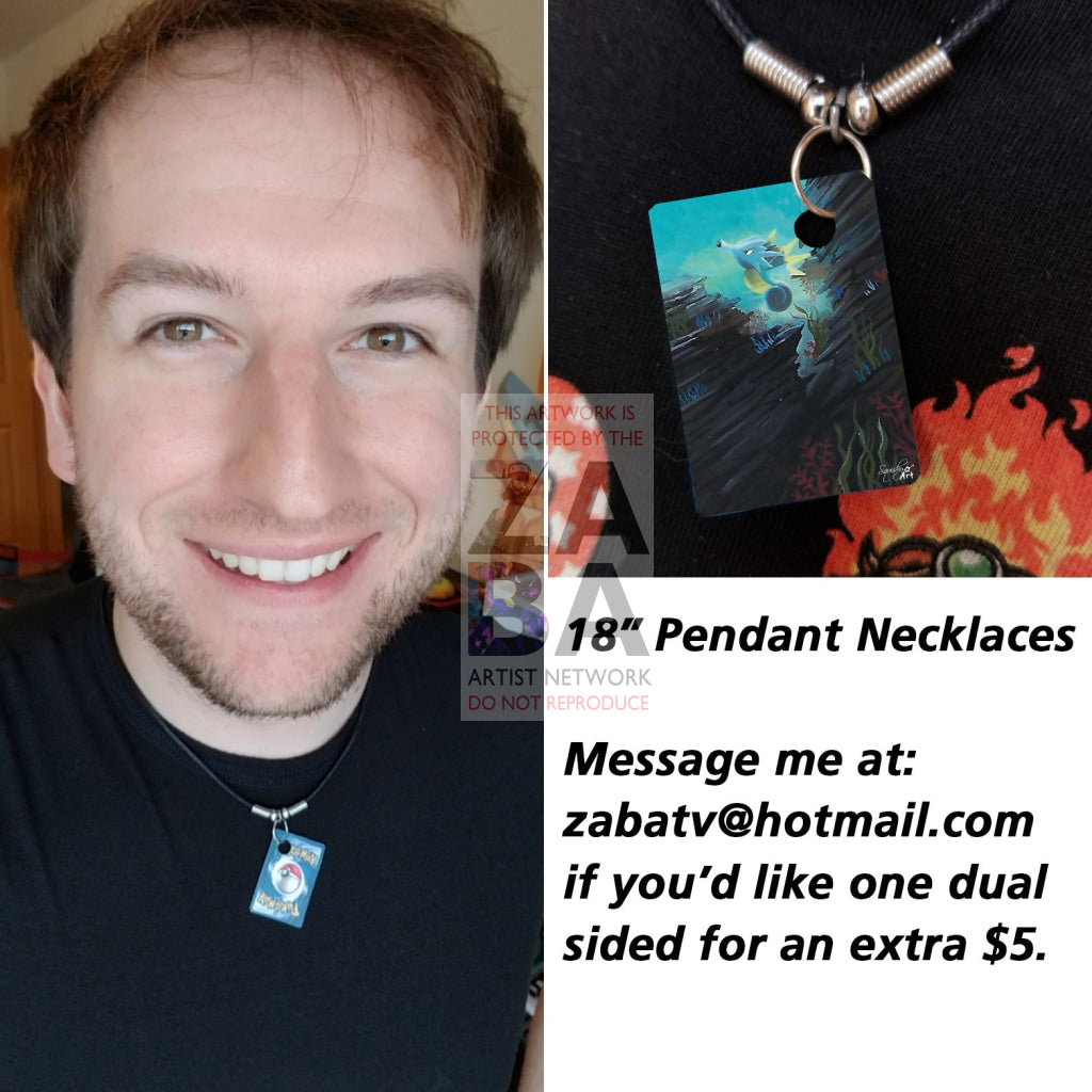 Seadra 30/147 Burning Shadows Extended Art Custom Pokemon Card 18 Necklace (Pic For Reference)