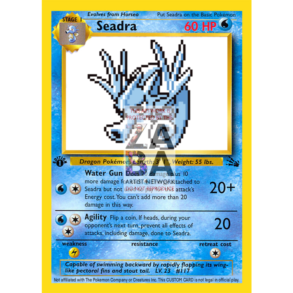 Seadra Game Sprite Custom Pokemon Card - ZabaTV