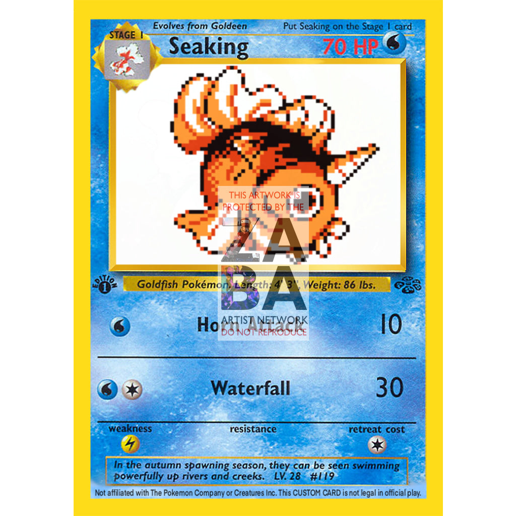 Seaking Game Sprite Custom Pokemon Card - ZabaTV