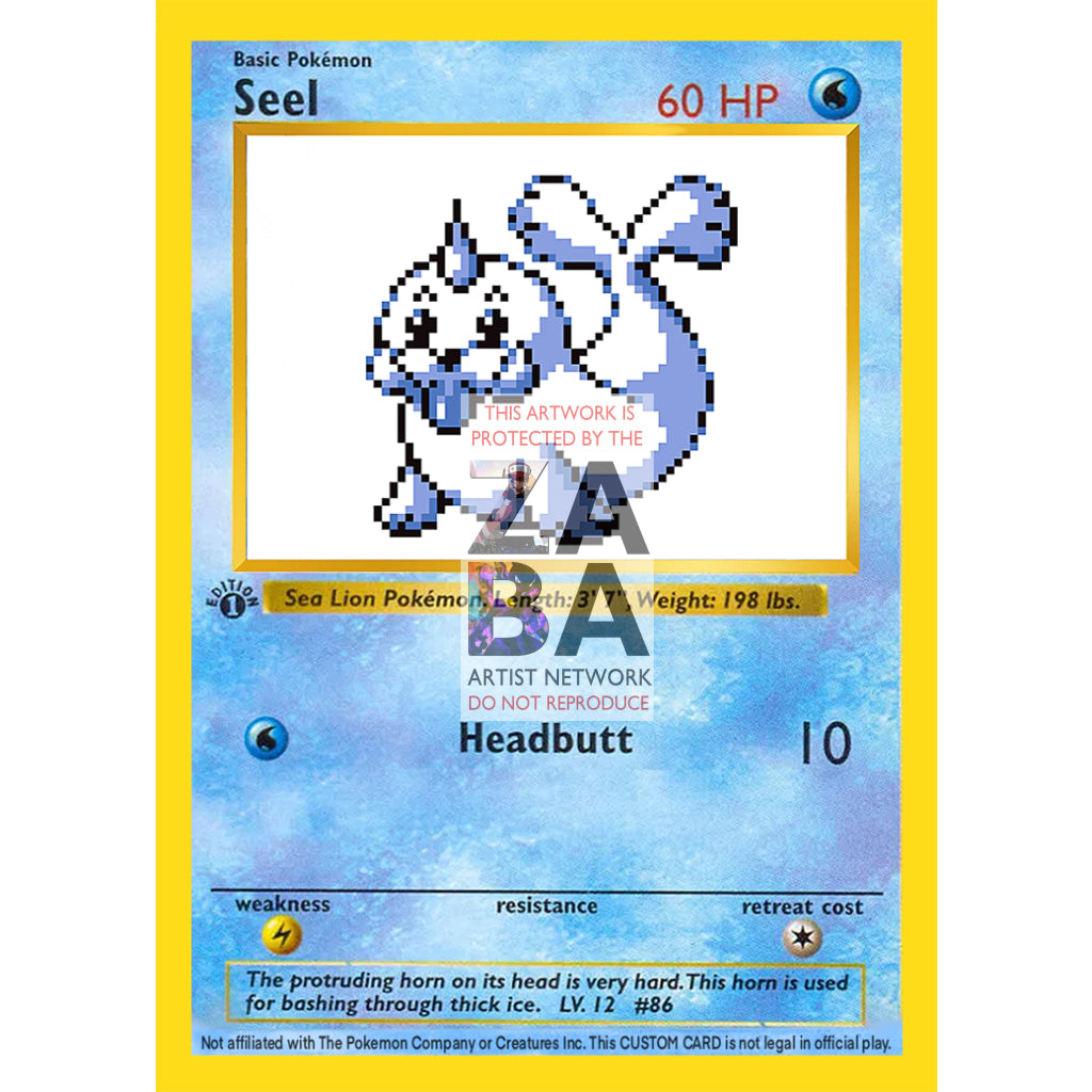 Seel Game Sprite Custom Pokemon Card - ZabaTV