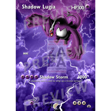 Shadow Lugia 9/111 (Alt Art) Neo Genesis Extended Art Custom Pokemon Card With Text Silver Foil