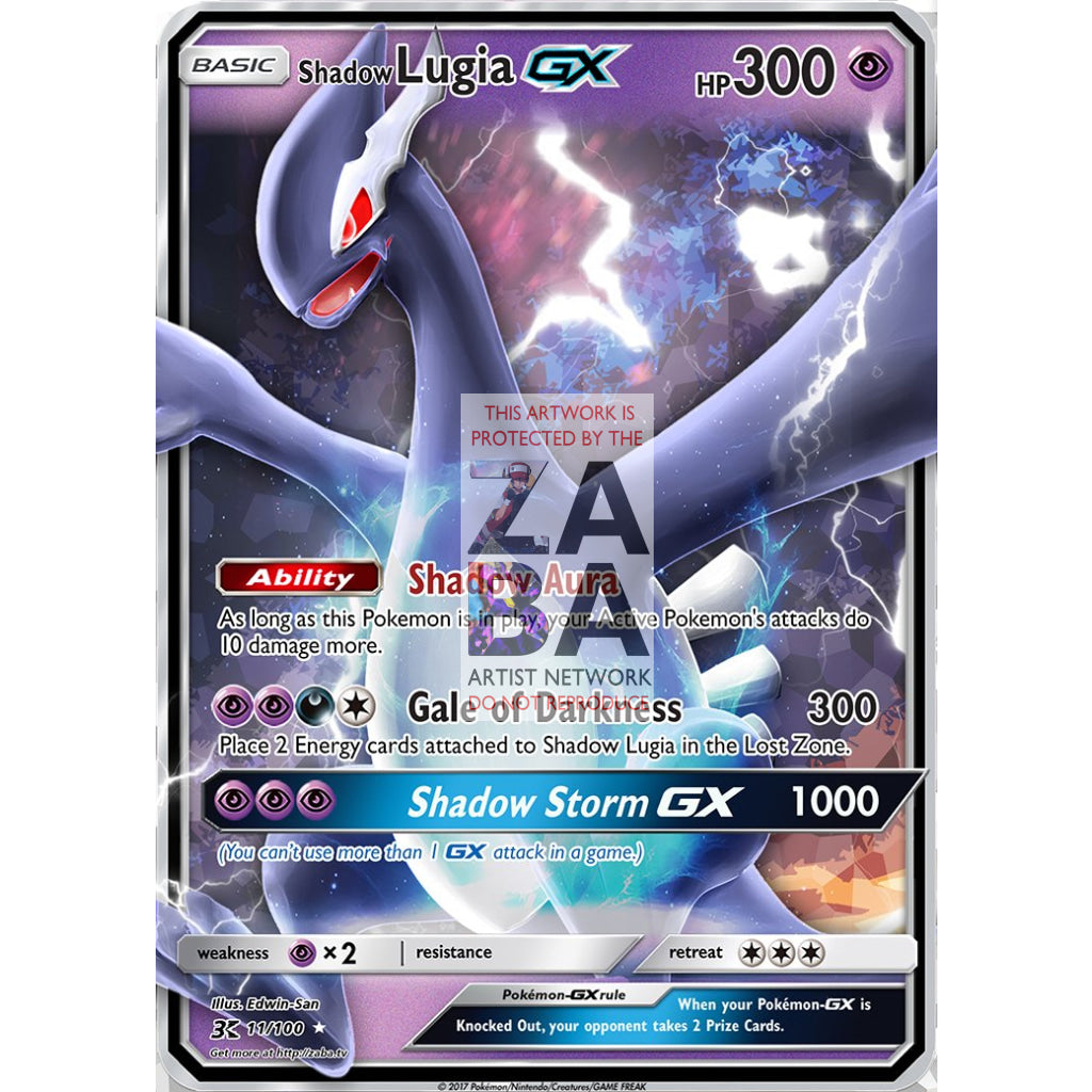 Shadow Lugia GX Custom Pokemon Card - ZabaTV