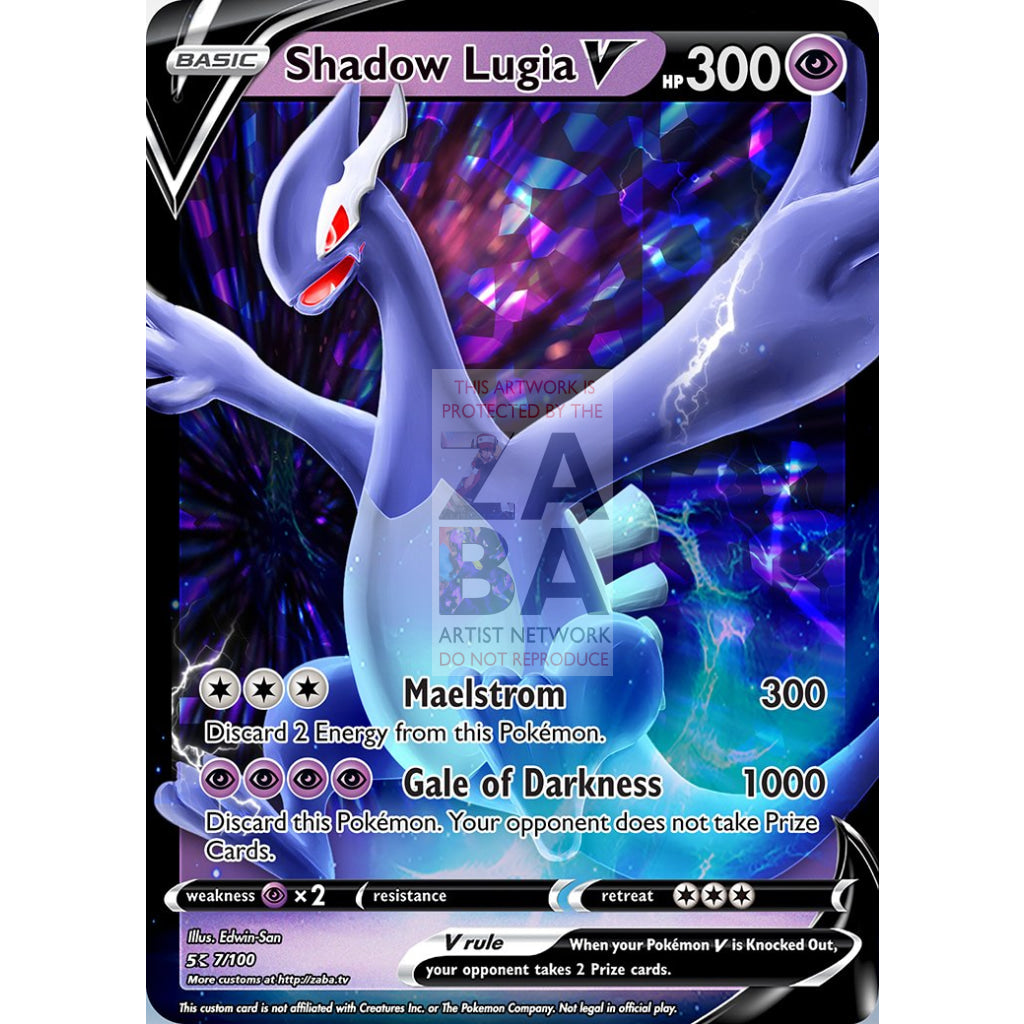Shadow Lugia V Custom Pokemon Card Regular / Silver Foil