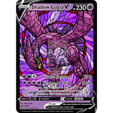 Shadow Lugia V (Stained-Glass) Custom Pokemon Card Shining / With Text Silver Foil