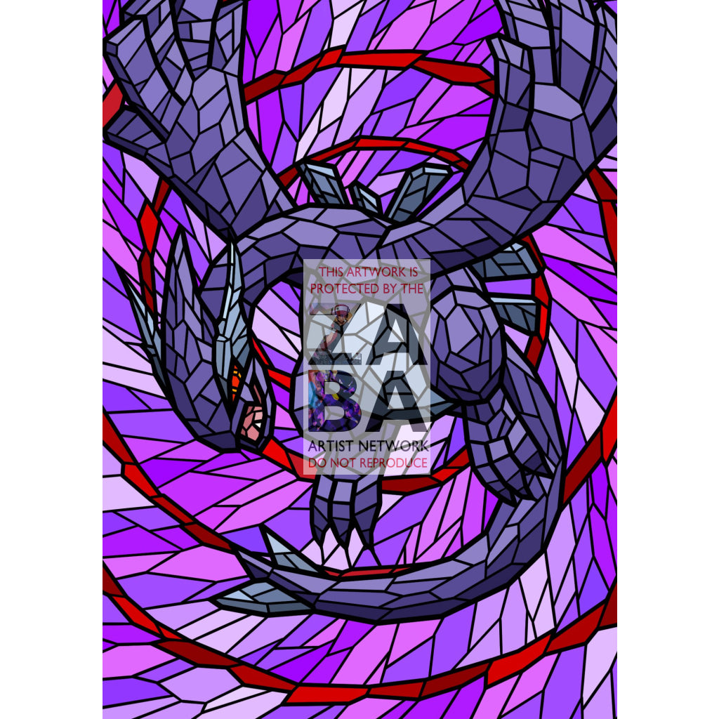 Shadow Lugia V (Stained-Glass) Custom Pokemon Card - ZabaTV