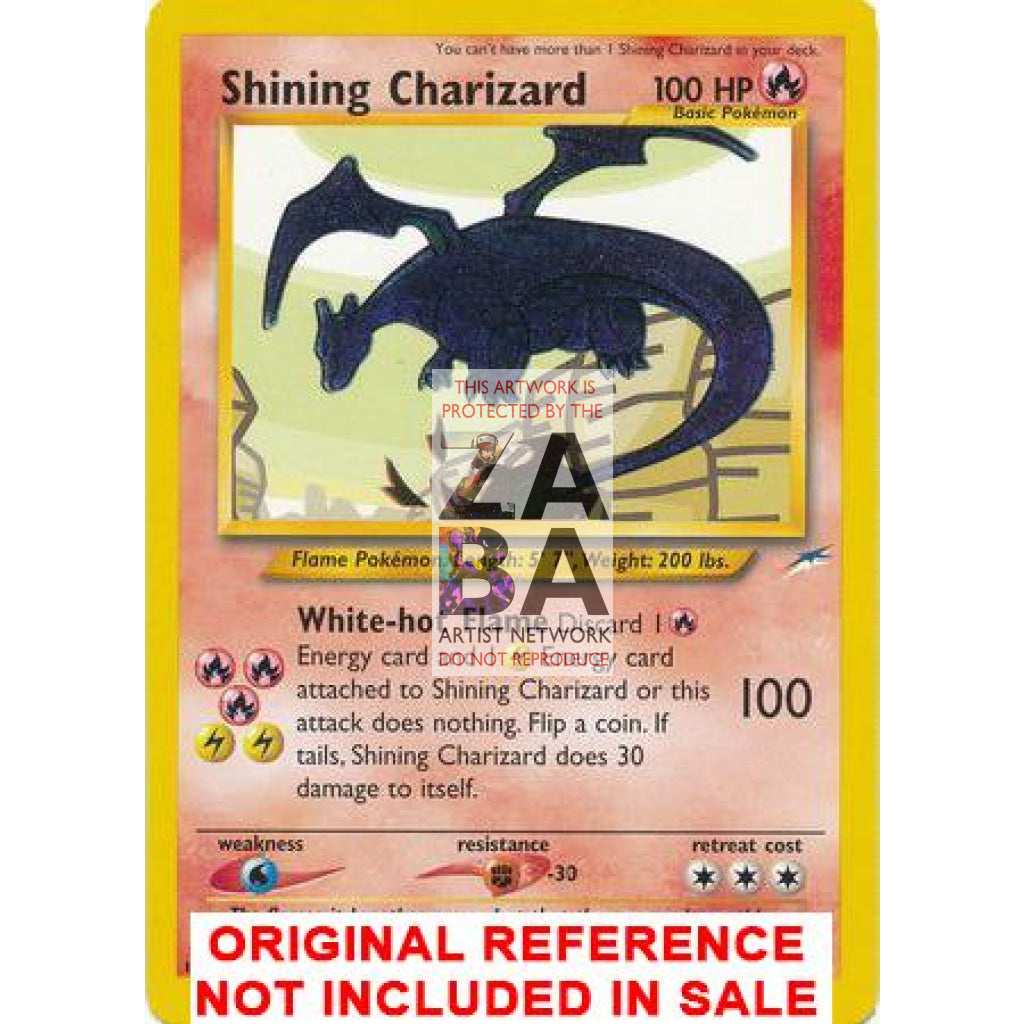 Shining Charizard 107/105 Neo Destiny Extended Art Custom Pokemon Card - ZabaTV