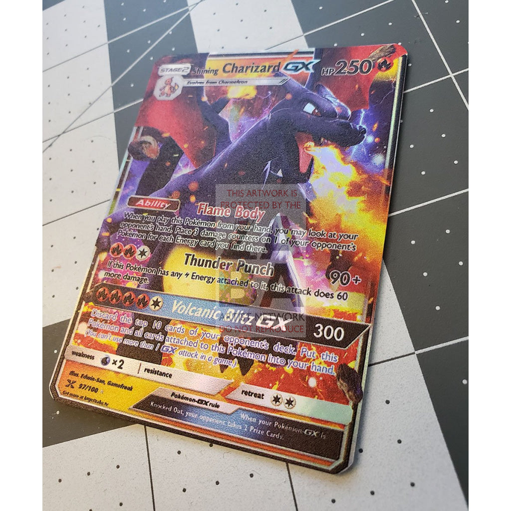 Shining Charizard Gx Custom Pokemon Card
