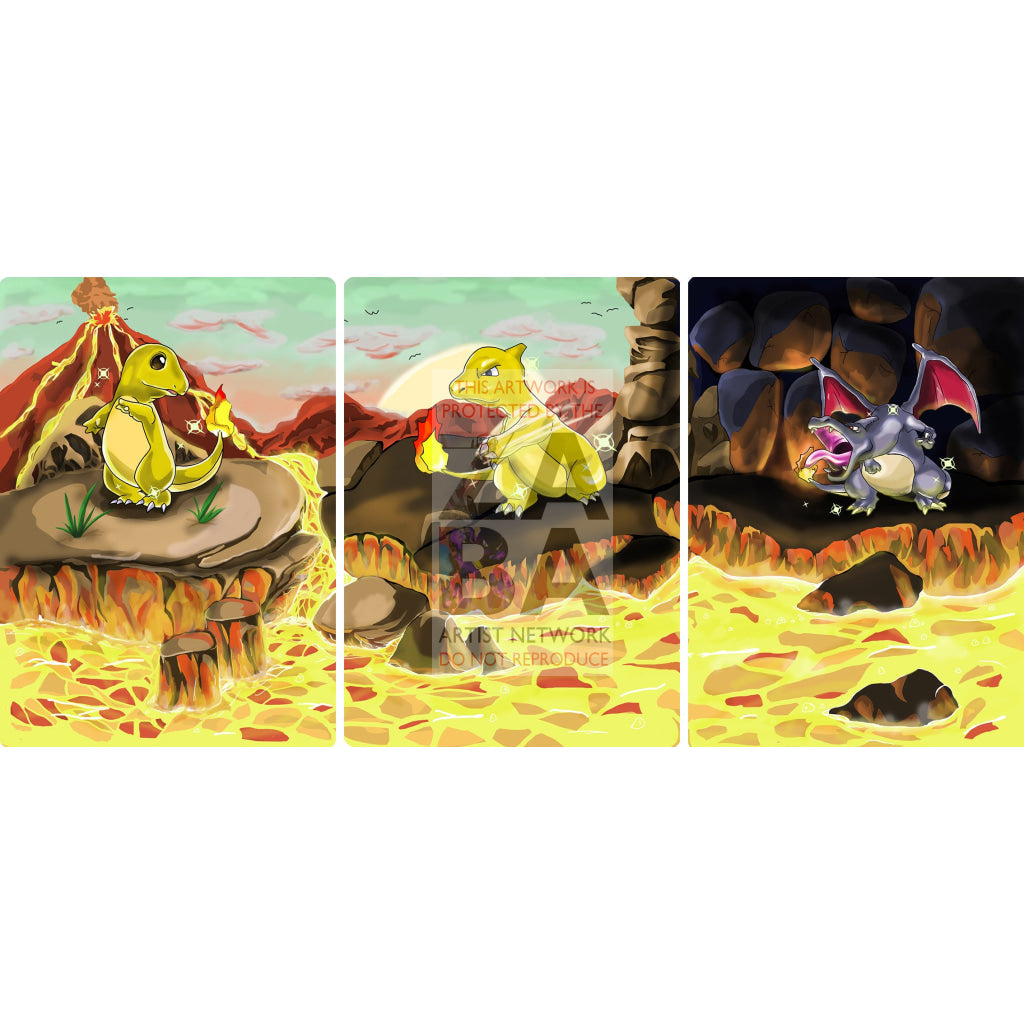 Shining Charmander 46/102 Base Set Extended Art - Custom Pokemon Card - ZabaTV