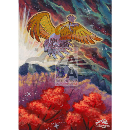 Shining Ho-Oh Sm70 Promo Extended Art Custom Pokemon Card Textless Non-Holographic