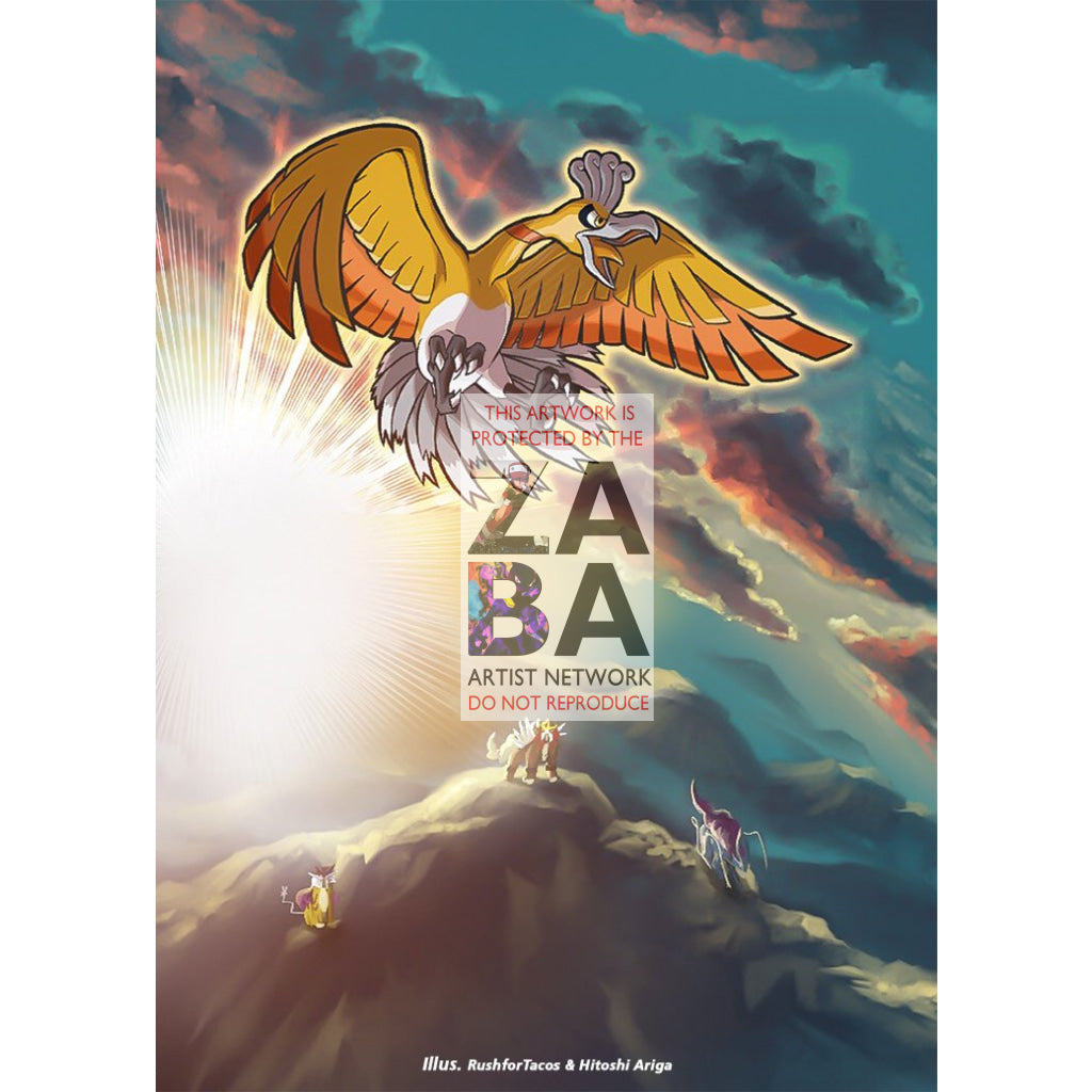 Shining Ho-Oh SM70 Sun & Moon Promo Extended Art Custom Pokemon Card - ZabaTV