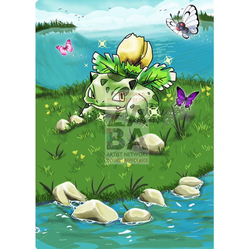 Shining Ivysaur 30/102 Base Set Extended Art - Custom Pokemon Card Only