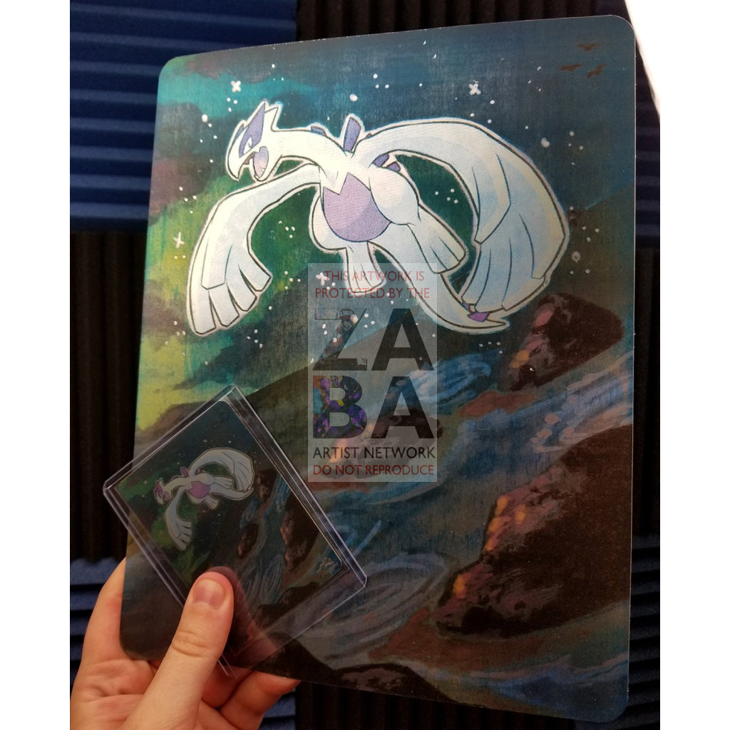 Shining Lugia SM82 8"x10.5" Holographic Poster + Card Gift Set - ZabaTV
