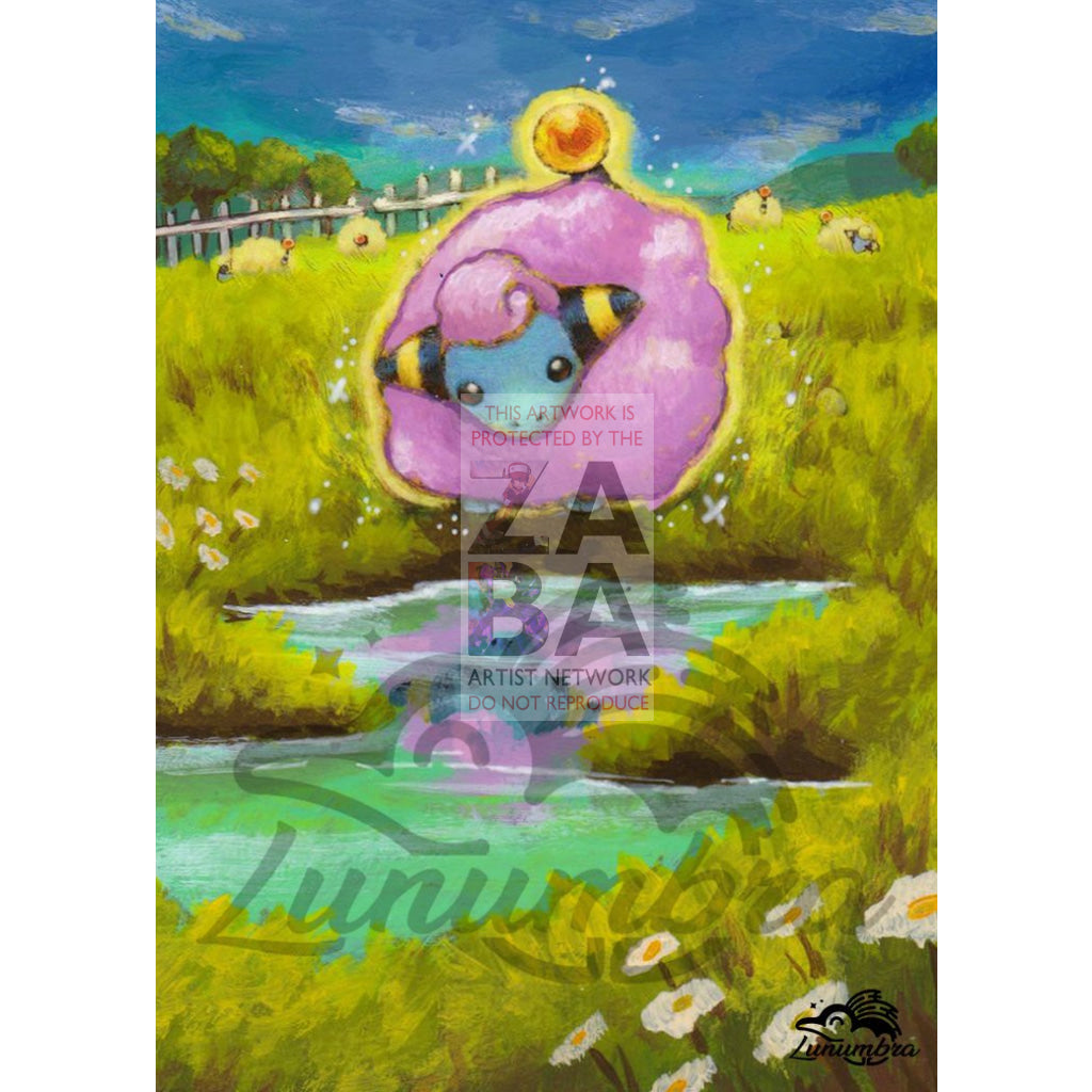 Shining Mareep 38/114 Xy Steam Siege Extended Art Custom Pokemon Card Textless Silver Holographic