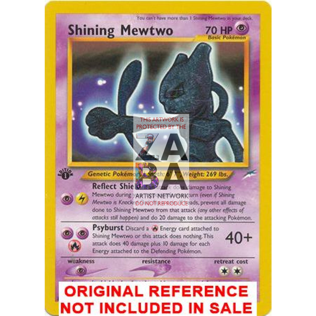 Shining Mewtwo 109/105 Neo Destiny Extended Art Custom Pokemon Card - ZabaTV