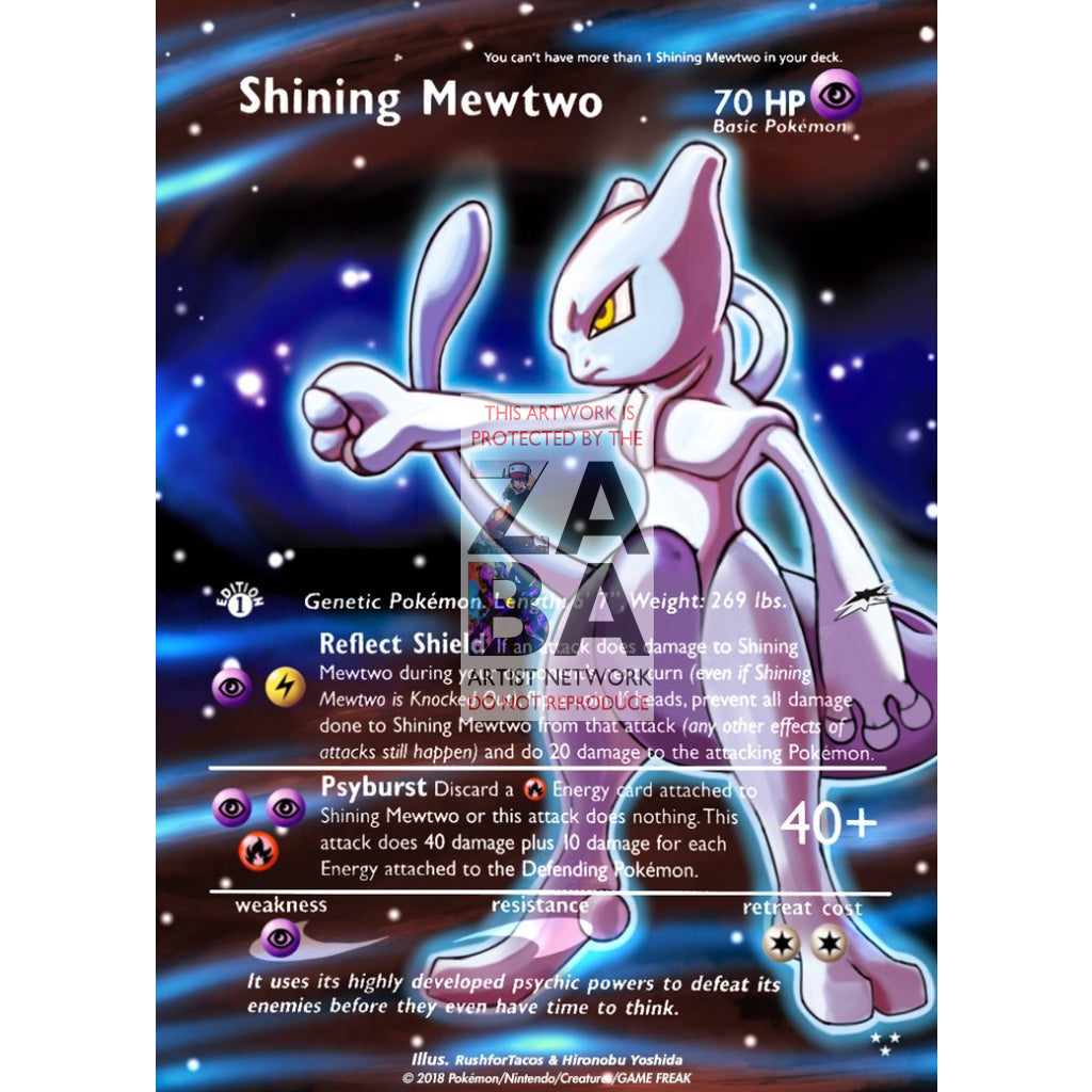 Pokemon Shining top mewtwo card